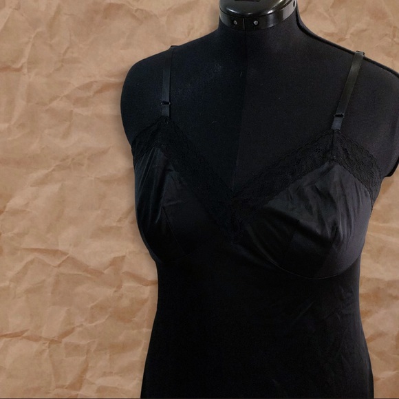 Vintage Vanity Fair Black Slip Mini Dress - Picture 5 of 16